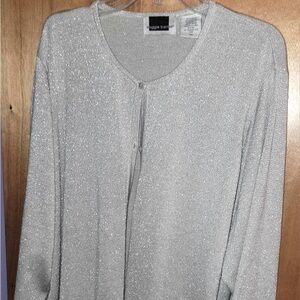 Sliver gray sparkly sweater size 3x